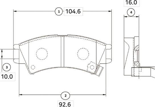 CTR GK0455 - Kit de plaquettes de frein, frein à disque cwaw.fr