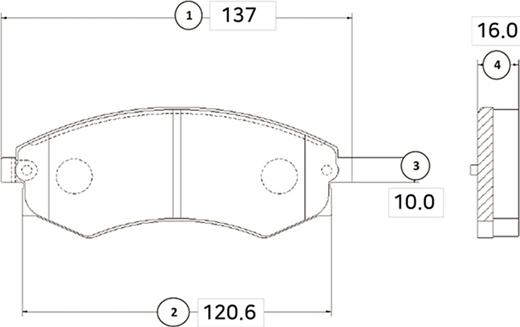 CTR GK0464 - Kit de plaquettes de frein, frein à disque cwaw.fr