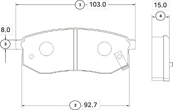 CTR GK0465 - Kit de plaquettes de frein, frein à disque cwaw.fr