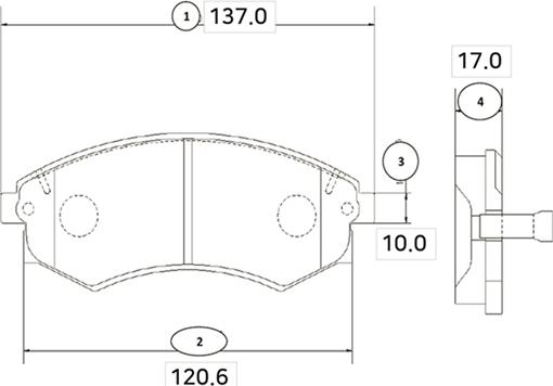 CTR GK0460 - Kit de plaquettes de frein, frein à disque cwaw.fr