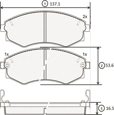 CTR GK0461 - Kit de plaquettes de frein, frein à disque cwaw.fr