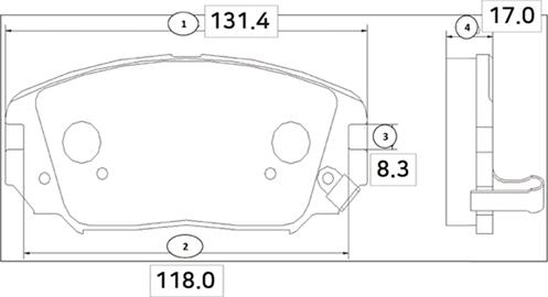 CTR GK0485 - Kit de plaquettes de frein, frein à disque cwaw.fr