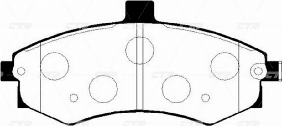 CTR GK0481P - Kit de plaquettes de frein, frein à disque cwaw.fr