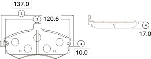 CTR GK0481 - Kit de plaquettes de frein, frein à disque cwaw.fr