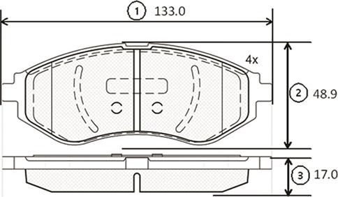 CTR GK0439 - Kit de plaquettes de frein, frein à disque cwaw.fr