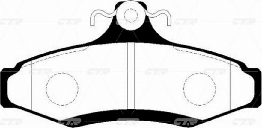 CTR GK0435 - Kit de plaquettes de frein, frein à disque cwaw.fr