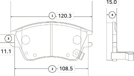 CTR GK0474 - Kit de plaquettes de frein, frein à disque cwaw.fr