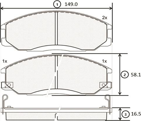 CTR GK0478 - Kit de plaquettes de frein, frein à disque cwaw.fr