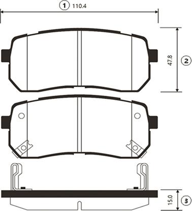 CTR GK0544 - Kit de plaquettes de frein, frein à disque cwaw.fr