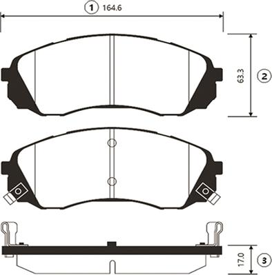 CTR GK0546 - Kit de plaquettes de frein, frein à disque cwaw.fr