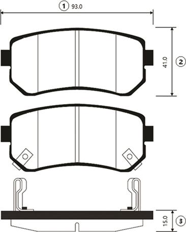 CTR GK0542 - Kit de plaquettes de frein, frein à disque cwaw.fr