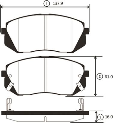 CTR GK0547 - Kit de plaquettes de frein, frein à disque cwaw.fr