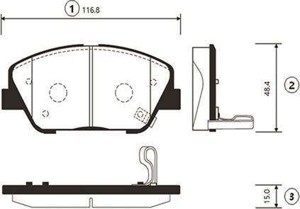 CTR GK0550 - Kit de plaquettes de frein, frein à disque cwaw.fr