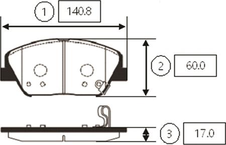 CTR GK0553 - Kit de plaquettes de frein, frein à disque cwaw.fr