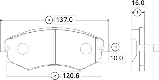 CTR GK0560 - Kit de plaquettes de frein, frein à disque cwaw.fr