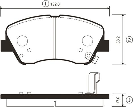 CTR GK0500 - Kit de plaquettes de frein, frein à disque cwaw.fr