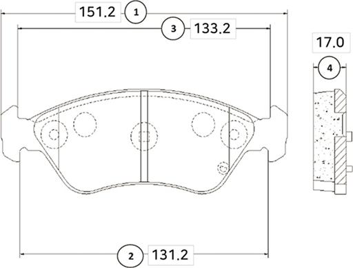 CTR GK0514 - Kit de plaquettes de frein, frein à disque cwaw.fr