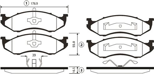 CTR GK0518 - Kit de plaquettes de frein, frein à disque cwaw.fr