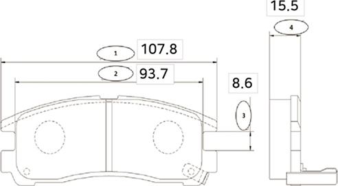 CTR GK0574 - Kit de plaquettes de frein, frein à disque cwaw.fr