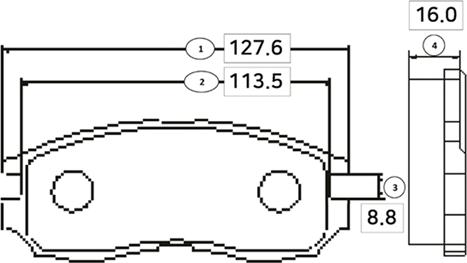 CTR GK0575 - Kit de plaquettes de frein, frein à disque cwaw.fr