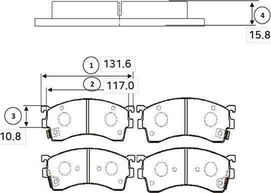 CTR GK0667 - Kit de plaquettes de frein, frein à disque cwaw.fr