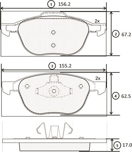 CTR GK0159 - Kit de plaquettes de frein, frein à disque cwaw.fr