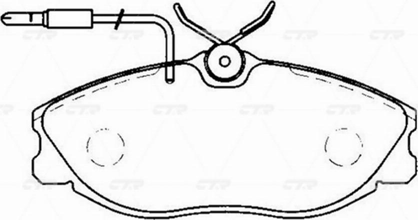 CTR GK0872 - Kit de plaquettes de frein, frein à disque cwaw.fr