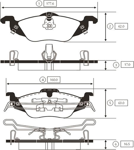 CTR GK0258 - Kit de plaquettes de frein, frein à disque cwaw.fr