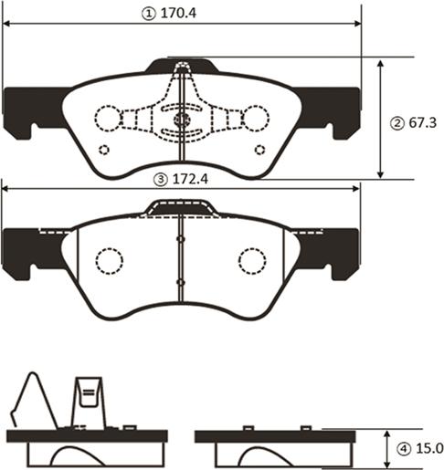 CTR GK0204 - Kit de plaquettes de frein, frein à disque cwaw.fr