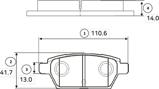 CTR GK0709 - Kit de plaquettes de frein, frein à disque cwaw.fr