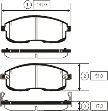 CTR GK0731 - Kit de plaquettes de frein, frein à disque cwaw.fr