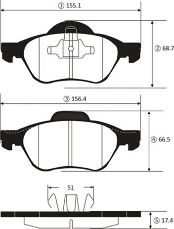 CTR GK1453 - Kit de plaquettes de frein, frein à disque cwaw.fr