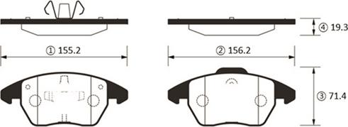 CTR GK1463 - Kit de plaquettes de frein, frein à disque cwaw.fr