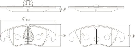 CTR GK1476 - Kit de plaquettes de frein, frein à disque cwaw.fr