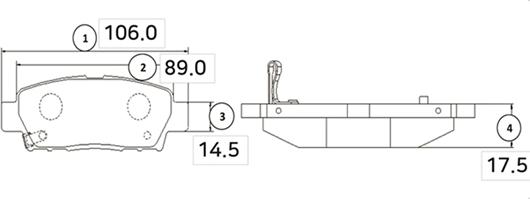 CTR GK1054 - Kit de plaquettes de frein, frein à disque cwaw.fr