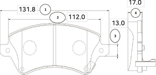 CTR GK1055 - Kit de plaquettes de frein, frein à disque cwaw.fr