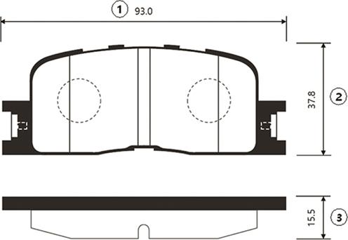 CTR GK1057 - Kit de plaquettes de frein, frein à disque cwaw.fr