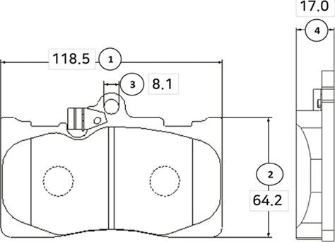 CTR GK1061 - Kit de plaquettes de frein, frein à disque cwaw.fr