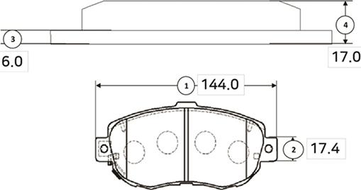 CTR GK1039 - Kit de plaquettes de frein, frein à disque cwaw.fr