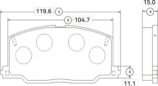 CTR GK1035 - Kit de plaquettes de frein, frein à disque cwaw.fr