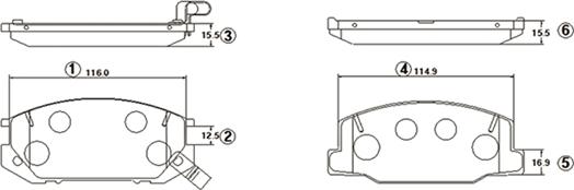 CTR GK1029 - Kit de plaquettes de frein, frein à disque cwaw.fr