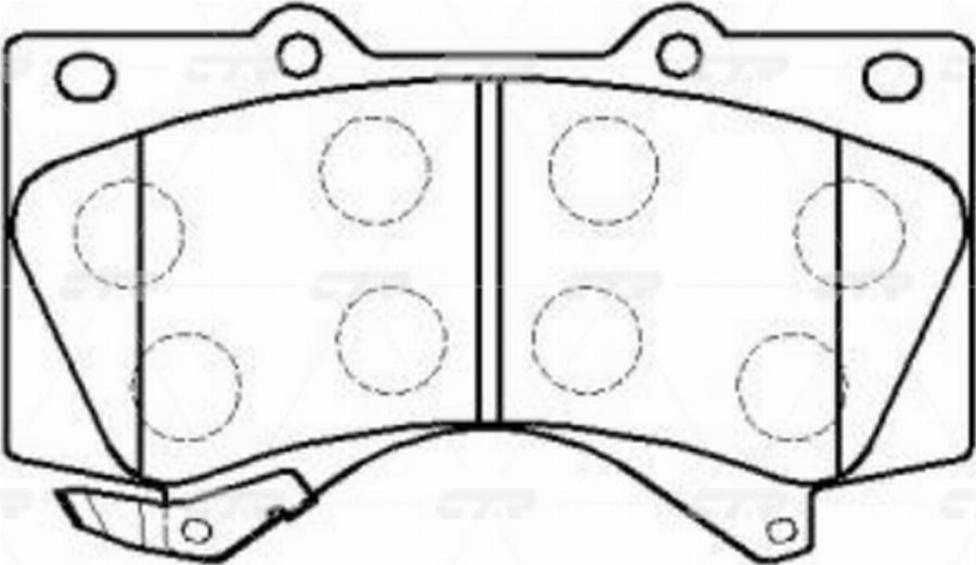 CTR GK1075P - Kit de plaquettes de frein, frein à disque cwaw.fr