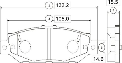 CTR GK1077 - Kit de plaquettes de frein, frein à disque cwaw.fr