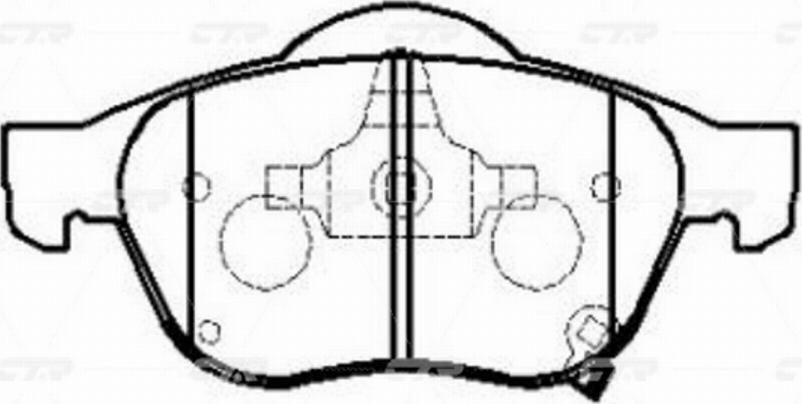 CTR GK1168 - Kit de plaquettes de frein, frein à disque cwaw.fr