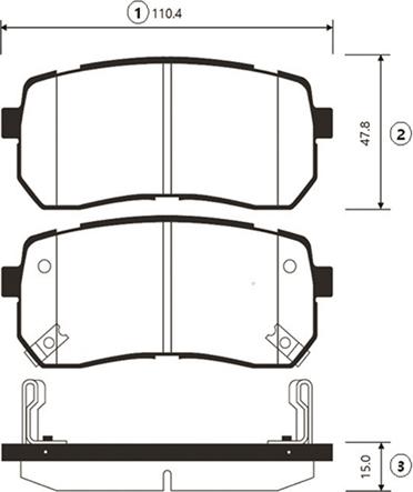 CTR GK1352 - Kit de plaquettes de frein, frein à disque cwaw.fr