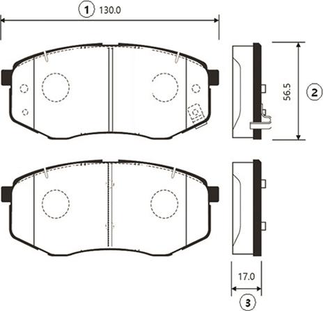 CTR GK1369 - Kit de plaquettes de frein, frein à disque cwaw.fr