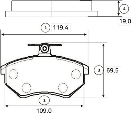 CTR GK1240 - Kit de plaquettes de frein, frein à disque cwaw.fr