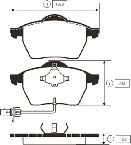 CTR GK1255 - Kit de plaquettes de frein, frein à disque cwaw.fr