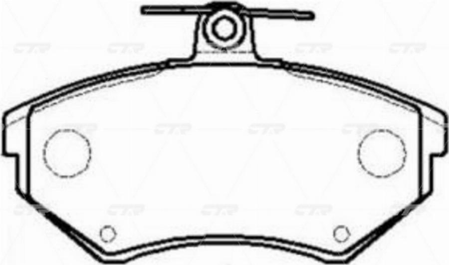 CTR GK1288 - Kit de plaquettes de frein, frein à disque cwaw.fr