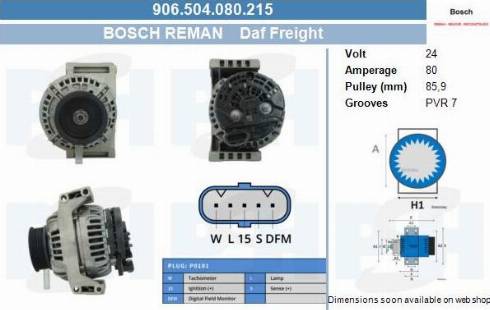 PSH 906.504.080.215 - Alternateur cwaw.fr